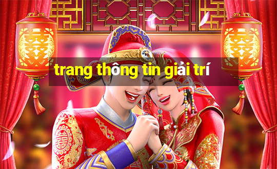 trang thông tin giải trí