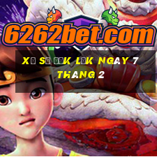 xổ số đắk lắk ngày 7 tháng 2