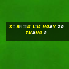 xổ số đắk lắk ngày 20 tháng 2