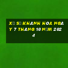 xổ số khánh hòa ngày 7 tháng 10 năm 2024