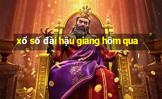 xổ số đài hậu giang hôm qua