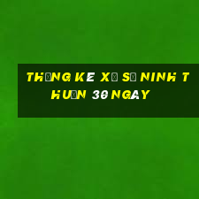 thống kê xổ số ninh thuận 30 ngày