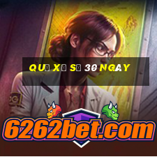 quả xổ số 30 ngày