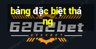 bảng đặc biệt tháng