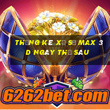 Thống kê xổ số Max 3D ngày thứ sáu