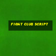 fight club script