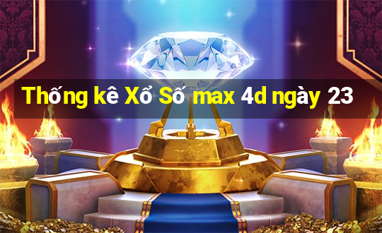 Thống kê Xổ Số max 4d ngày 23