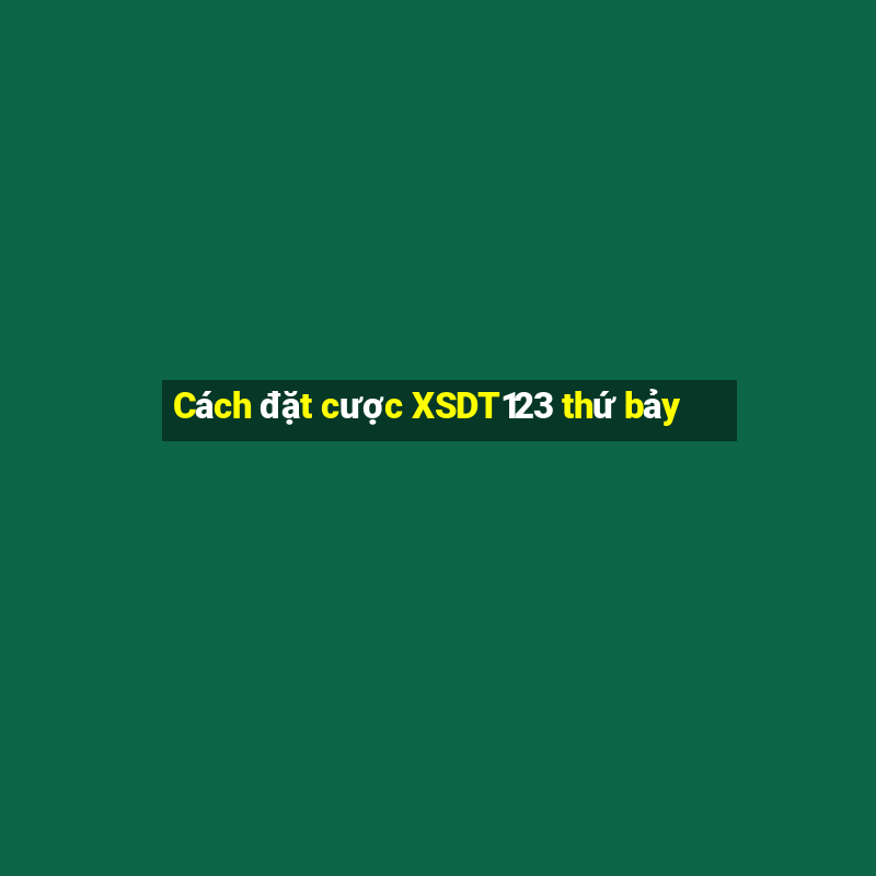 Cách đặt cược XSDT123 thứ bảy