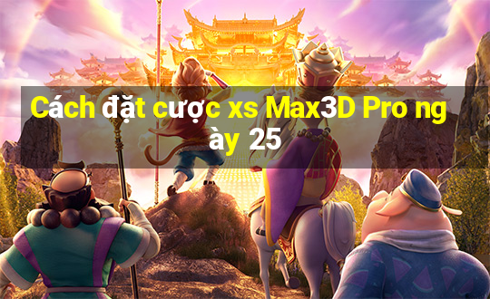 Cách đặt cược xs Max3D Pro ngày 25