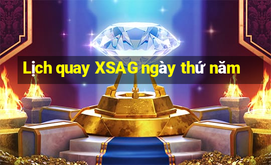 Lịch quay XSAG ngày thứ năm