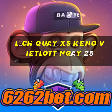 Lịch quay XS Keno Vietlott ngày 25