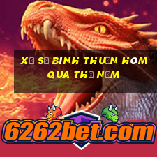 xổ số bình thuận hôm qua thứ năm