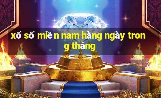 xổ số miền nam hàng ngày trong tháng