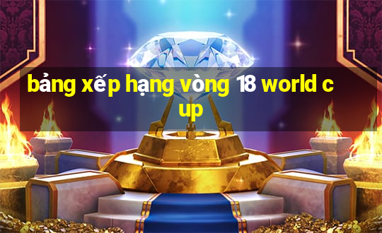 bảng xếp hạng vòng 18 world cup