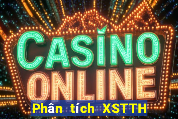 Phân tích XSTTH Thứ 5