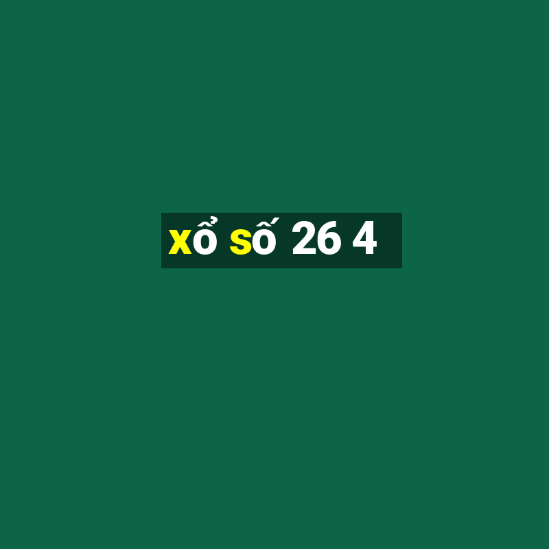 xo so 26 4