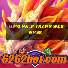 Đăng nhập trang web wnsr