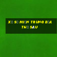 xổ số miền trung bữa thứ sáu