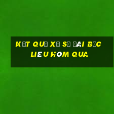 kết quả xổ số đài bạc liêu hôm qua