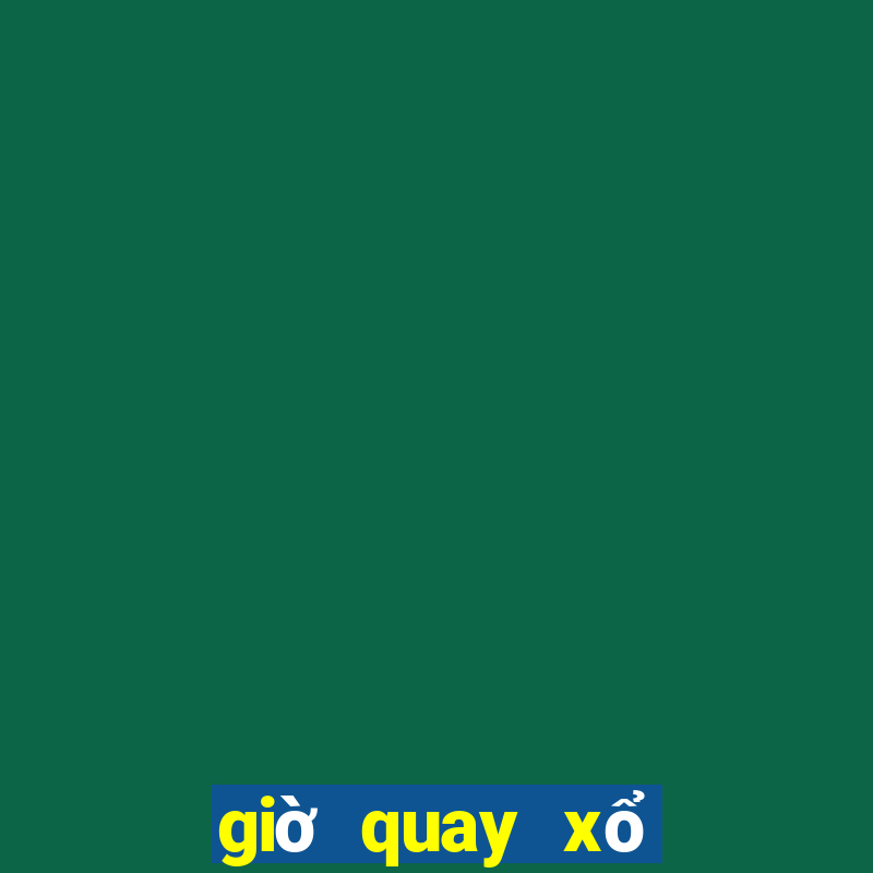 giờ quay xổ số đà nẵng