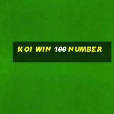 koi win 100 number