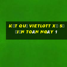 kết quả vietlott xổ Số Điện Toán ngày 1