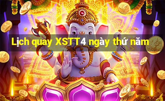 Lịch quay XSTT4 ngày thứ năm