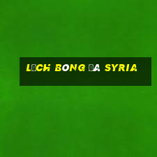 lịch bóng đá syria