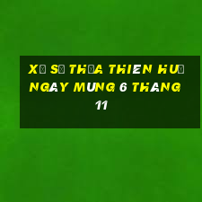 xổ số thừa thiên huế ngày mùng 6 tháng 11