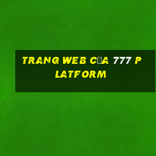 Trang web của 777 Platform