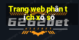 Trang web phân tích xổ số