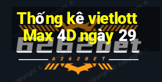 Thống kê vietlott Max 4D ngày 29