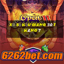 xổ số hậu giang 30 tháng 7