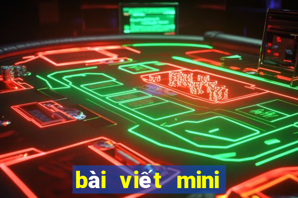 bài viết mini game hay